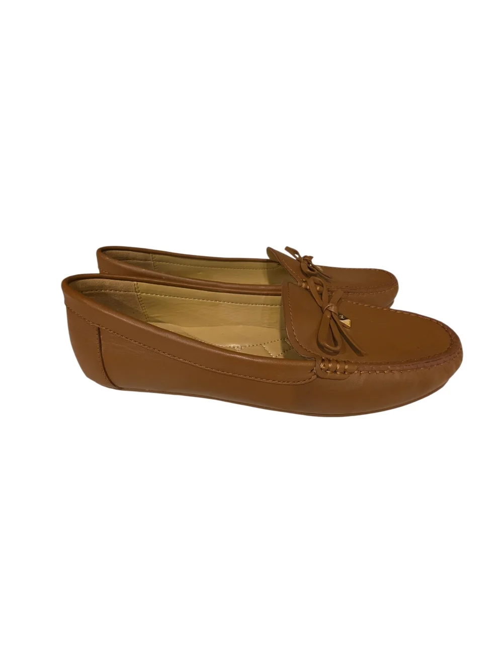 Michael Kors Brown Leather Driving Loafers Womens Flats Slip On Size 8‎